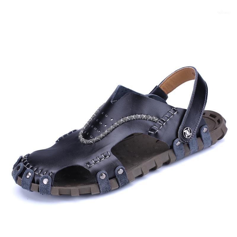 2020 Hot Sale Men Sandals Leather Beach Summer Shoes Man Leather Sandals Brathable Soft Slippers Male Big Size Zapatillas Hombre1, 0021 black
2020 Hot Sale Men Sandals Leather Beach Summer Shoes Man Leather Sandals Brathable Soft Slippers Male Big Size Zapatillas Hombre1, 0021 black