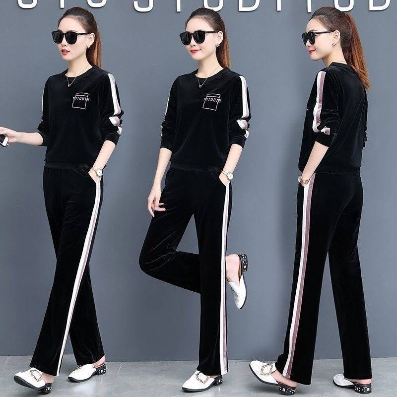 2020 Spring Clothes Fall Female Tender Letter Printed 0-neck Velvet Sweater + Long Pants 2 Piece Together A7yo, Alcohol
2020 Spring Clothes Fall Female Tender Letter Printed 0-neck Velvet Sweater + Long Pants 2 Piece Together A7yo, Alcohol