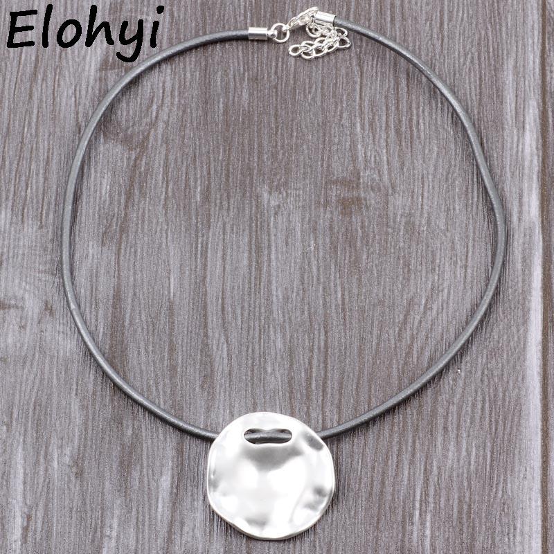 Chokers ELOHYI Big Round Leather Rope High Quality Simple Choker Necklace For Women Fashion Jewelry Gift
Chokers ELOHYI Big Round Leather Rope High Quality Simple Choker Necklace For Women Fashion Jewelry Gift