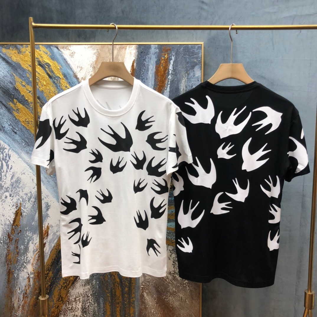 2020ss spring and summer new high grade cotton printing short sleeve round neck panel T-Shirt Size: m-l-xl-xxl-xxxl Color: black white o1k