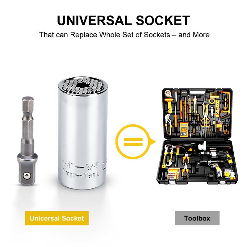 7-19mm Universal Torque Wrench Head Set Socket Sleeve Multi-Function Ratchet Wrench Power Drill Adapter 4Pcs Set Gifts for Men
7-19mm Universal Torque Wrench Head Set Socket Sleeve Multi-Function Ratchet Wrench Power Drill Adapter 4Pcs Set Gifts for Men
