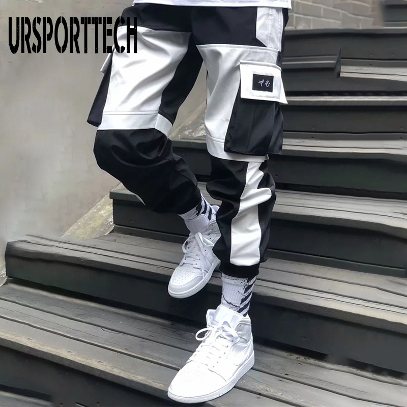 Streetwear Men's Multi Pockets Cargo Harem Pants Hip Hop Casual Male Track Pants Joggers Trousers Fashion Harajuku Men Pant 201027