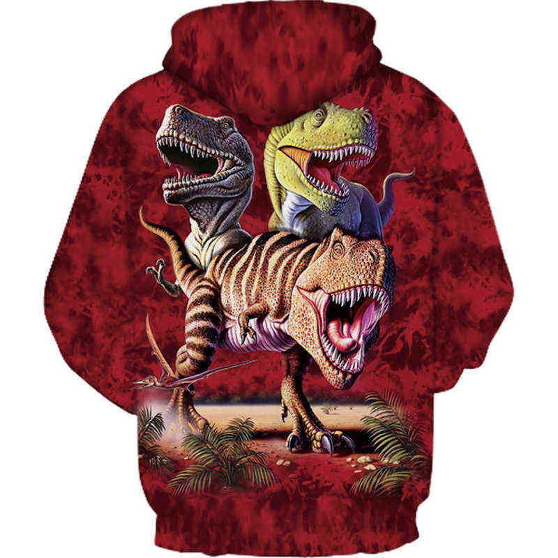 Boys Sweatshirt Dinosaur Hoodies Cool Fashionable Children Autumn 3D Printed Girl Animal Pullover Sweatshirts 220110