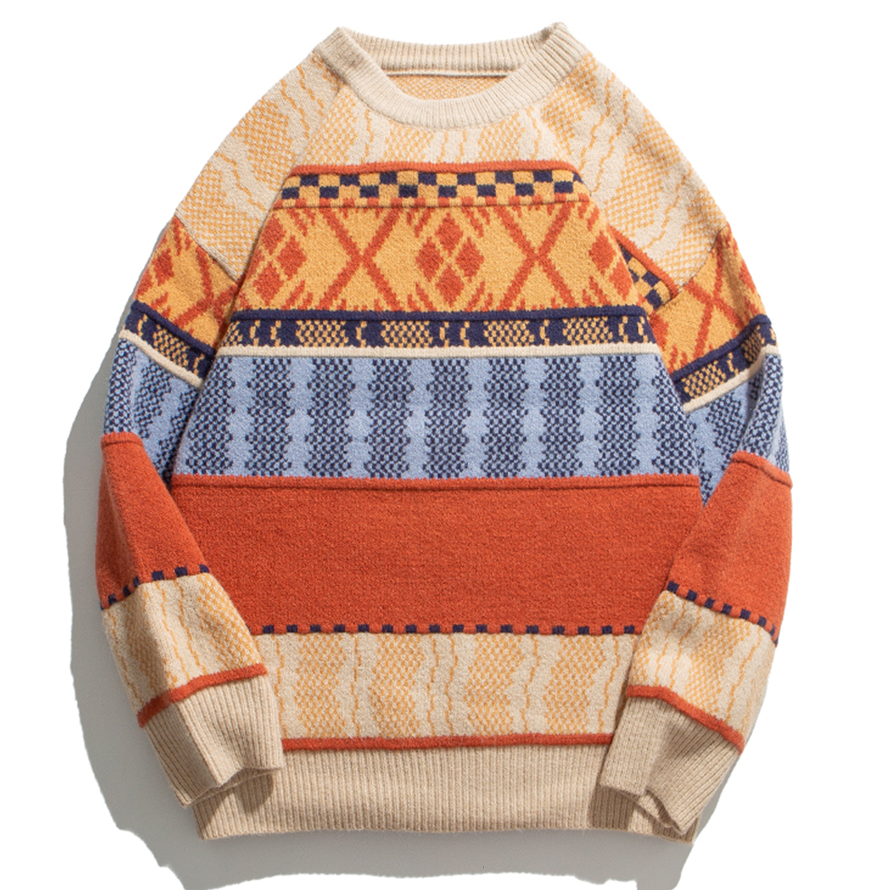2021 New Vintage Striped Knitted Harajuku Oversize Pullover Casual Men Clothing Sweater Loose Cotton Qg68, Red
2021 New Vintage Striped Knitted Harajuku Oversize Pullover Casual Men Clothing Sweater Loose Cotton Qg68, Red