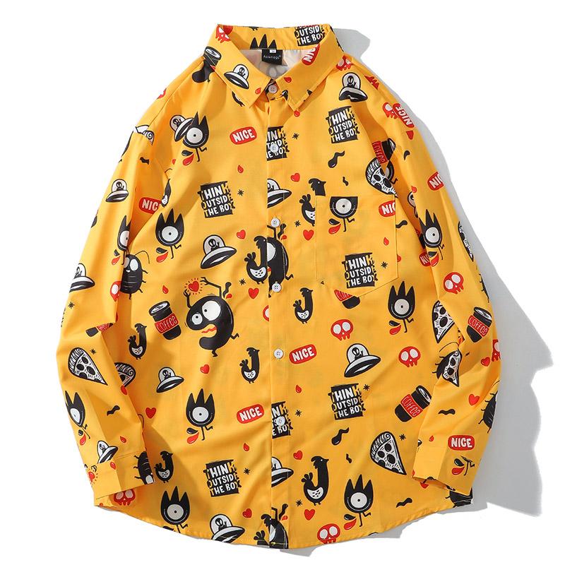 Cute Funny Ghost Graphic Casual Baggy Harajuku Bermuda Beach Long Sleeve Hip Hop Style Men Streetwear Shirt, White
Cute Funny Ghost Graphic Casual Baggy Harajuku Bermuda Beach Long Sleeve Hip Hop Style Men Streetwear Shirt, White