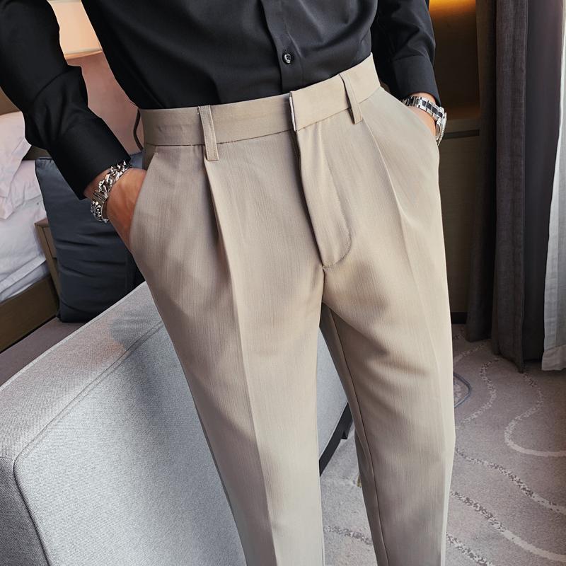 Autumn Winter Men Business Dress Pants Office Social Streetwear Casual Suit Pants Solid Color Wedding Trousers Pantalon Homme, Black
Autumn Winter Men Business Dress Pants Office Social Streetwear Casual Suit Pants Solid Color Wedding Trousers Pantalon Homme, Black