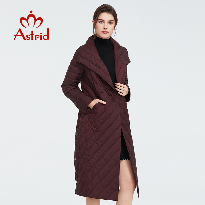 Astrid new arrival Spring classic style length women coat Warm Cotton Jacket fashion Parka high quality Outwear ZM7091 200928