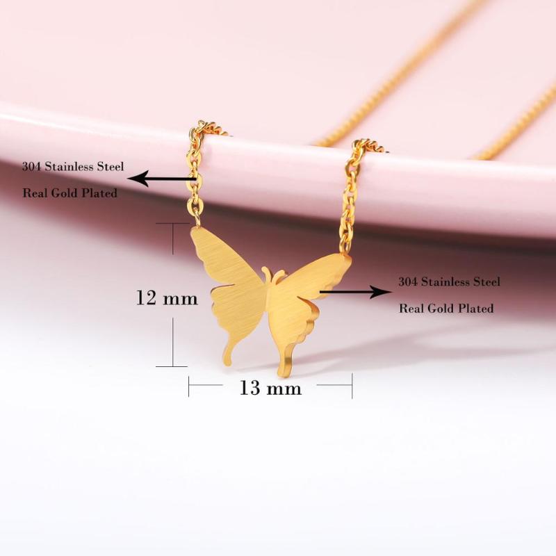 Dainty Butterfly Necklace Chain Jewelry Luxury Stainless Steel Pendants Women Jewellery Choker Children Gifts Bijoux Femme Bff
Dainty Butterfly Necklace Chain Jewelry Luxury Stainless Steel Pendants Women Jewellery Choker Children Gifts Bijoux Femme Bff