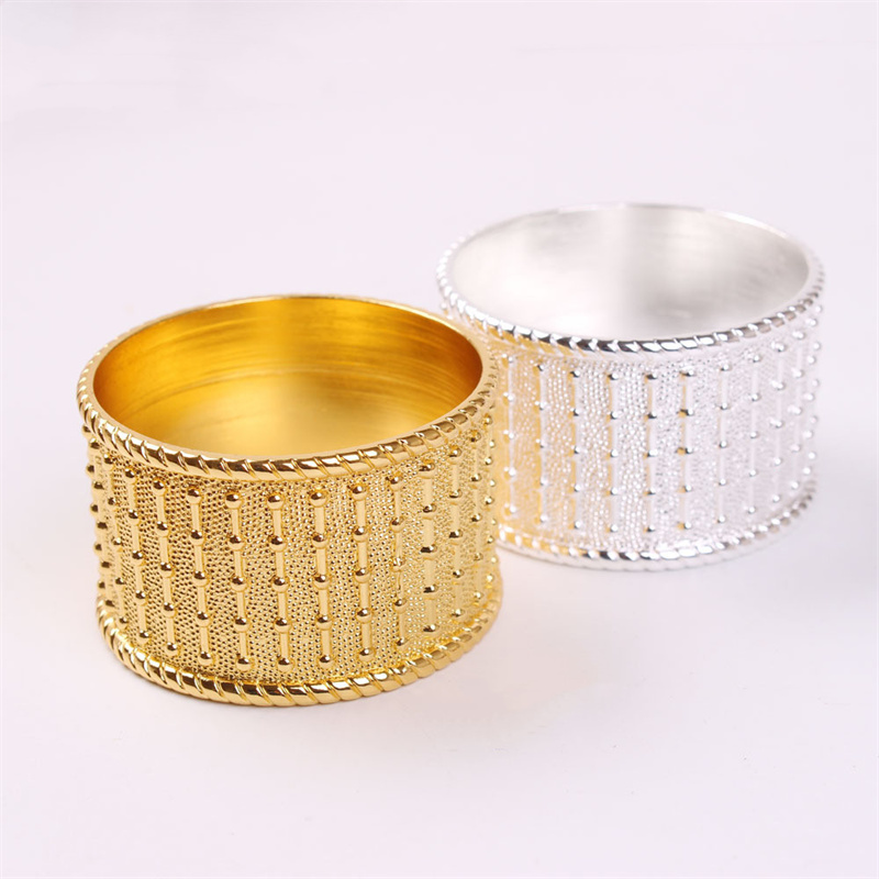 Wed Silver Gold Napkin Ring Holder