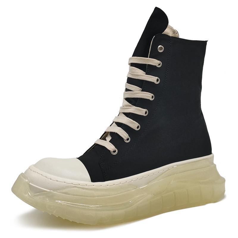 Luxury Brand Men Fashion Chunky Canvas Sneakers High Top Casual Shoes Women Thick Sole Sport Shoes Couple Vulcanize Shoes Boots, Black
Luxury Brand Men Fashion Chunky Canvas Sneakers High Top Casual Shoes Women Thick Sole Sport Shoes Couple Vulcanize Shoes Boots, Black