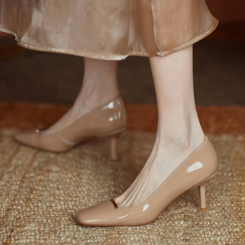 2020 Leather Genuine High Toe Pumps Square Foot Decoration Women's Shoes Thin Size Beige 40 Hsyv, Apricot
2020 Leather Genuine High Toe Pumps Square Foot Decoration Women's Shoes Thin Size Beige 40 Hsyv, Apricot