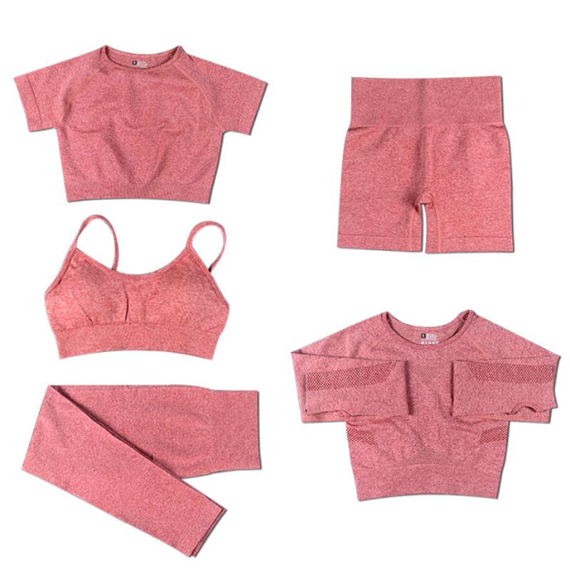 Seamless Yoga 5 Piece Set High Waist Pants+T Shirt+Bra+Shorts Women Fitness Gym Sportswear Clothes Running Suits Quick Dry
Seamless Yoga 5 Piece Set High Waist Pants+T Shirt+Bra+Shorts Women Fitness Gym Sportswear Clothes Running Suits Quick Dry