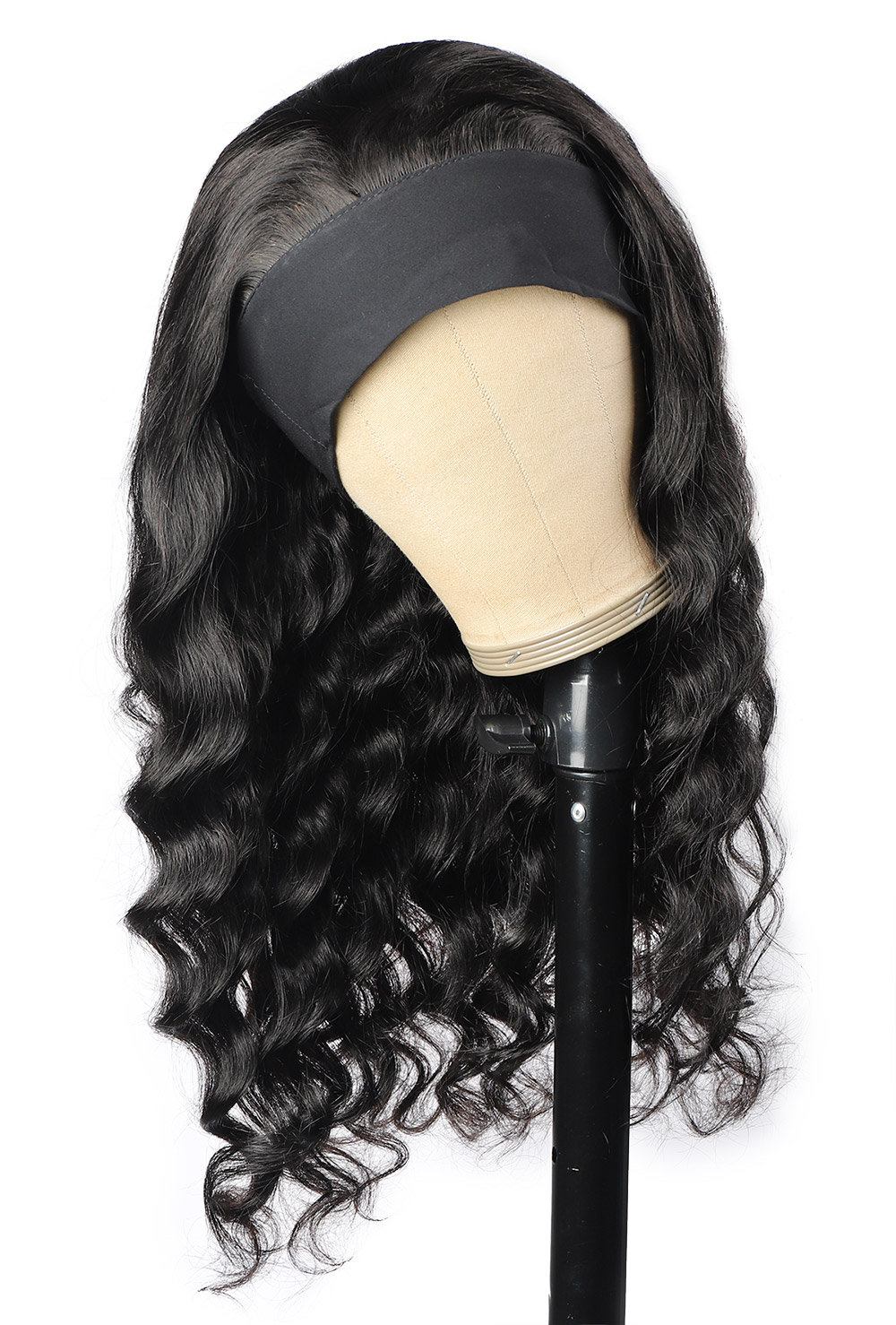 Ishow 26 28 30inch Human Hair Wigs With Headbands Easy to Install Body Yaki Straight Water Headband Wig Loose Deep Curly None Lace Wigs for Women All 