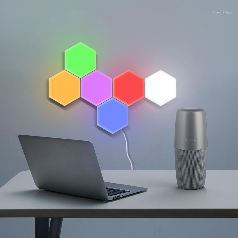 6pcs Quantum Hexagon Led Wall Lamp Touch Sensitive Night Light Modular Honeycomb Panel Lamp Bedroom Stair Loft DIY Decor With RC1
6pcs Quantum Hexagon Led Wall Lamp Touch Sensitive Night Light Modular Honeycomb Panel Lamp Bedroom Stair Loft DIY Decor With RC1