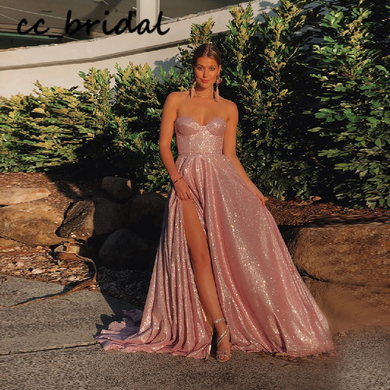 Sweetheart Sparkly Prom Dresses Long 2020 Sexy Backless Slit rochii Evening Gowns vestidos de fiesta largos elegantes de gala, Number 29
Sweetheart Sparkly Prom Dresses Long 2020 Sexy Backless Slit rochii Evening Gowns vestidos de fiesta largos elegantes de gala, Number 29