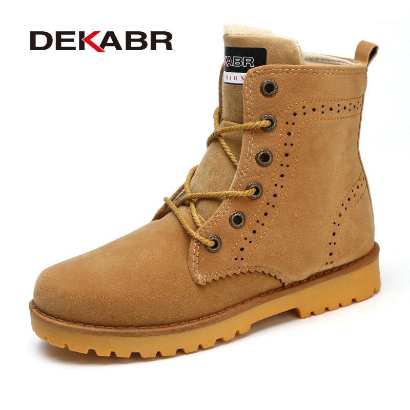 DEKABR New High Quality Men Winter Boots Fashion Warm Plus Fur Ankle Boots Brand Comfortable Shoes Unisex Big Size 35~441, Black
DEKABR New High Quality Men Winter Boots Fashion Warm Plus Fur Ankle Boots Brand Comfortable Shoes Unisex Big Size 35~441, Black