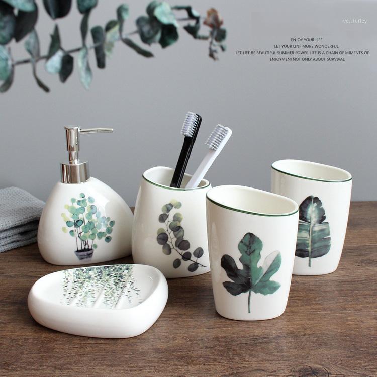 Nordic Green Plant Ceramic 5pcs Bathroom Products Bathroom Accessories Sets Wedding Bath Set Gifts Storage Bottle 09461
Nordic Green Plant Ceramic 5pcs Bathroom Products Bathroom Accessories Sets Wedding Bath Set Gifts Storage Bottle 09461