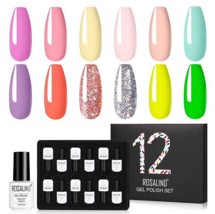 7ml Glitter Neon Gel Nail Polish Set All For Manicure Semi Permanent Hybrid Varnishes Soak Off UV Gel Kit 12PCS/LOT, 15
7ml Glitter Neon Gel Nail Polish Set All For Manicure Semi Permanent Hybrid Varnishes Soak Off UV Gel Kit 12PCS/LOT, 15