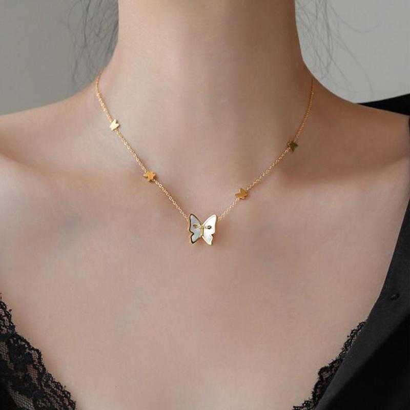 2020 New Arrival White Sheel Necklace Gold Color Fashion Butterfly Chain Necklace Titanium Steel Jewelry Woman Gift Never Fade
2020 New Arrival White Sheel Necklace Gold Color Fashion Butterfly Chain Necklace Titanium Steel Jewelry Woman Gift Never Fade