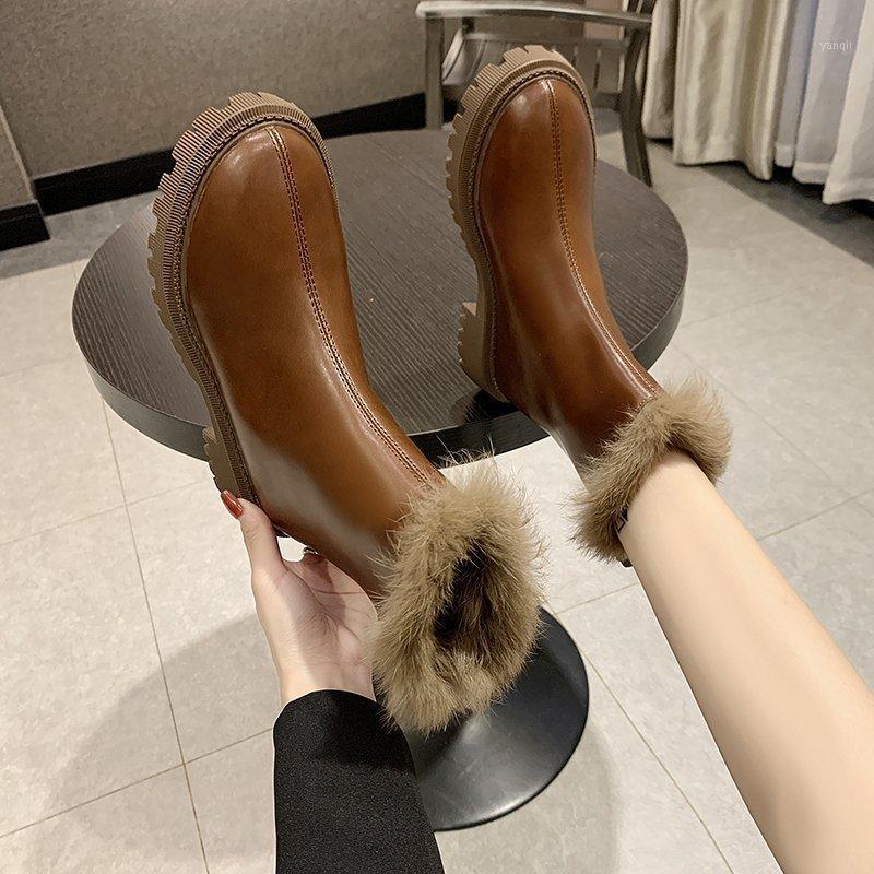 British Wind New Women Boots Winter Boots Fur Ankle Thick Plush Keep Warm Platform Snow Botas Mujer F3801, Black
British Wind New Women Boots Winter Boots Fur Ankle Thick Plush Keep Warm Platform Snow Botas Mujer F3801, Black