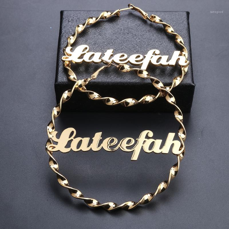 Hoop & Huggie Lateefah Stainless Steel 84mm Custom Name Earrings Personalized Fashion Charming Style Custom1
Hoop & Huggie Lateefah Stainless Steel 84mm Custom Name Earrings Personalized Fashion Charming Style Custom1