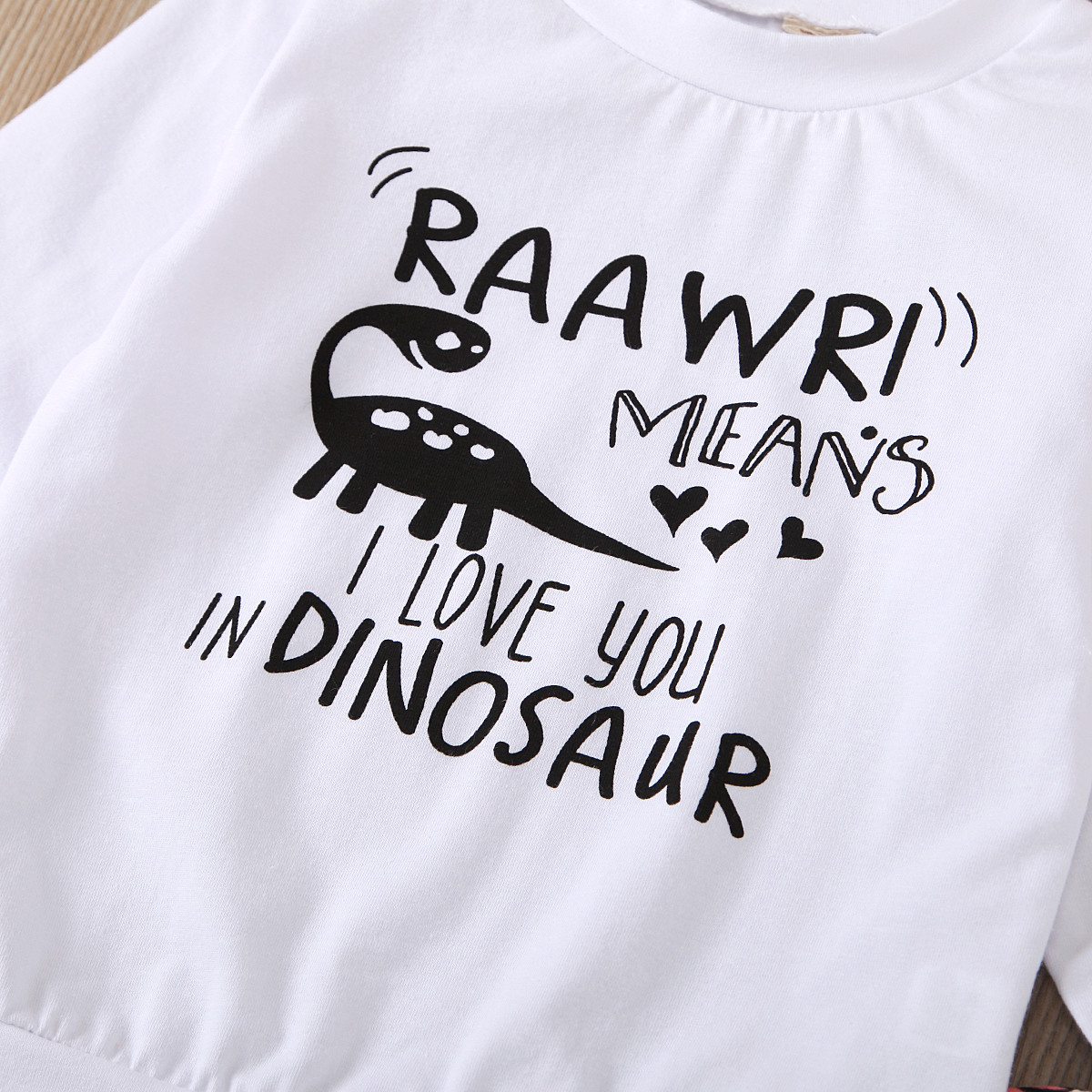 2020 Fall Spring Toddler Baby Girls Dinosaur Print Clothing Set Children Round Neck Long Sleeve Sweatshirt + Pants 0-4T Outfits Y1107