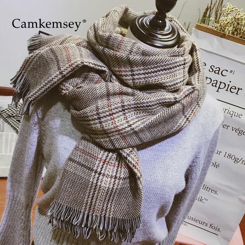 Thicken Warm Winter Imitation Cashmere Scarves For Women Vintage Plaid Soft Shawls Wraps Ladies Knitted Wool Long Scarf
Thicken Warm Winter Imitation Cashmere Scarves For Women Vintage Plaid Soft Shawls Wraps Ladies Knitted Wool Long Scarf