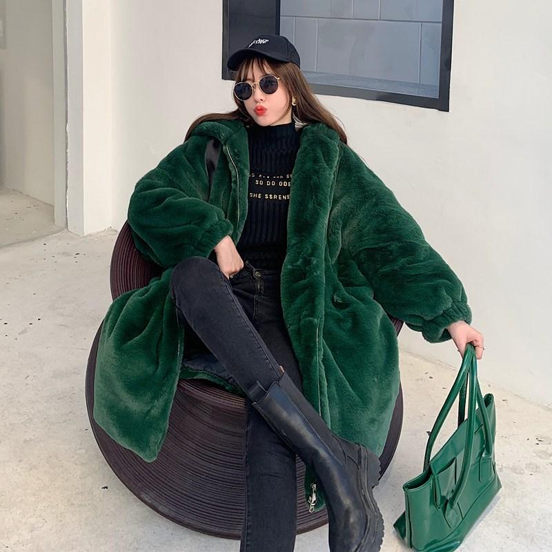 Autumn New Fashion Long Drawstring Hooded Thicken Faux Fur Coat Women Winter Korean Loose Oversized Warm Outerwear Female, Green
Autumn New Fashion Long Drawstring Hooded Thicken Faux Fur Coat Women Winter Korean Loose Oversized Warm Outerwear Female, Green