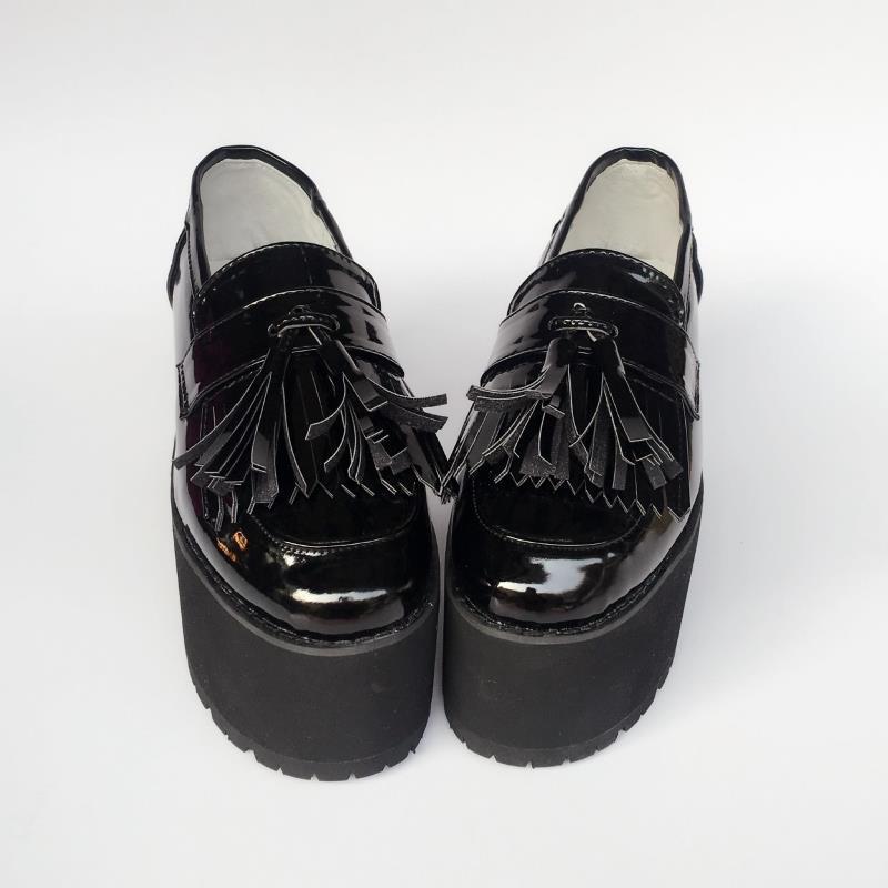 Princess sweet punk shoes Summer fashion round head muffin tailored women's shoes low muffins black mirror an70251
Princess sweet punk shoes Summer fashion round head muffin tailored women's shoes low muffins black mirror an70251