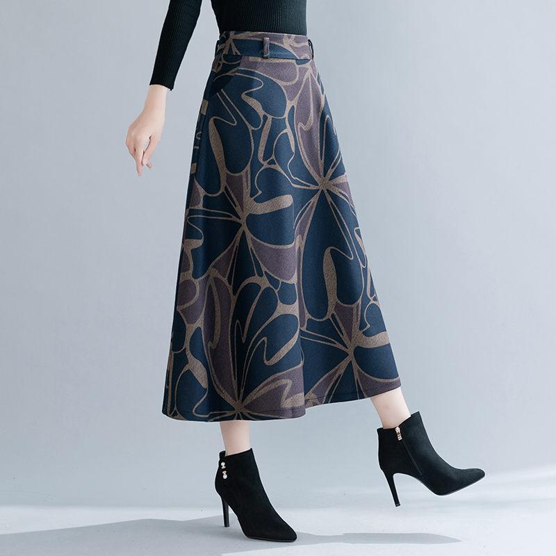 Vintage Woolen Skirt Women's 2020 Autumn and Winter Mid-Length Casual A-Line Skirt Drape Long Printed Elegant Jupe K1321, Green plaid
Vintage Woolen Skirt Women's 2020 Autumn and Winter Mid-Length Casual A-Line Skirt Drape Long Printed Elegant Jupe K1321, Green plaid
