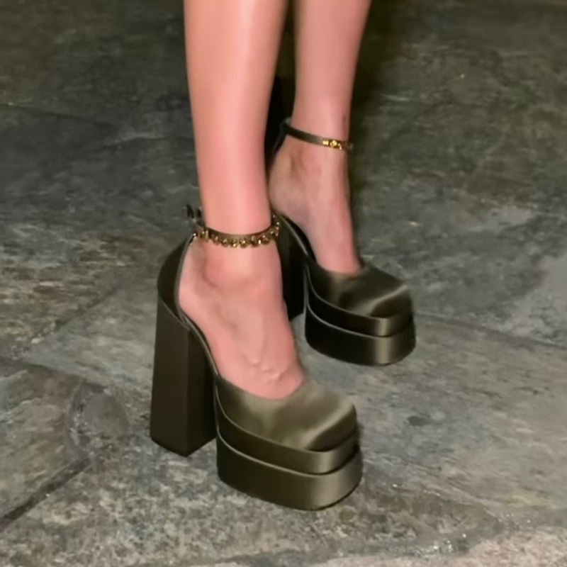 Sandals Retro Mary Janes Women Summer Shoes Sexy Thick High Heel Platform, Champagne
Sandals Retro Mary Janes Women Summer Shoes Sexy Thick High Heel Platform, Champagne
