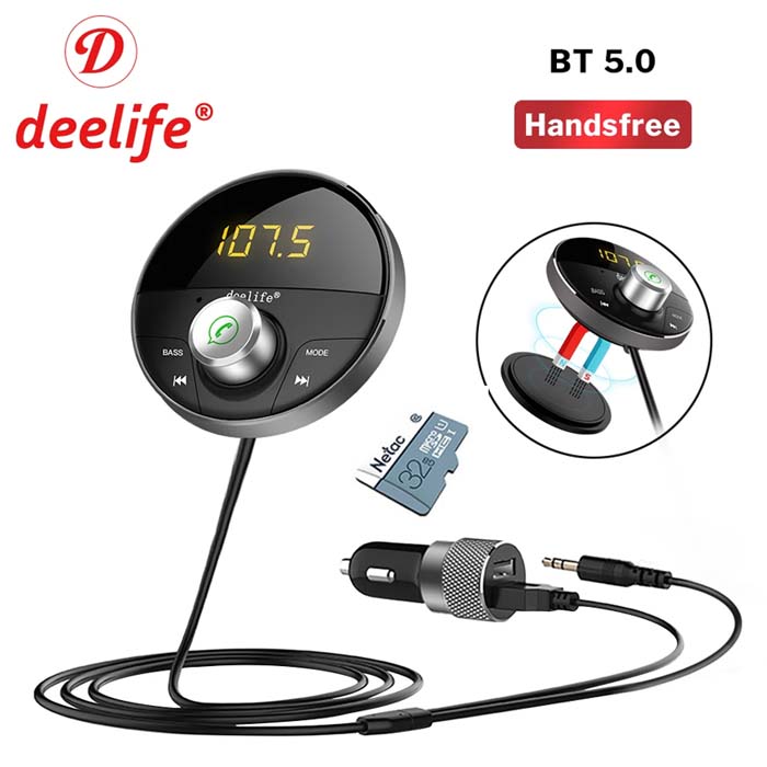 Car bluetooth hands-free kit bluetooth mp3 player FM transmitter audio receiver