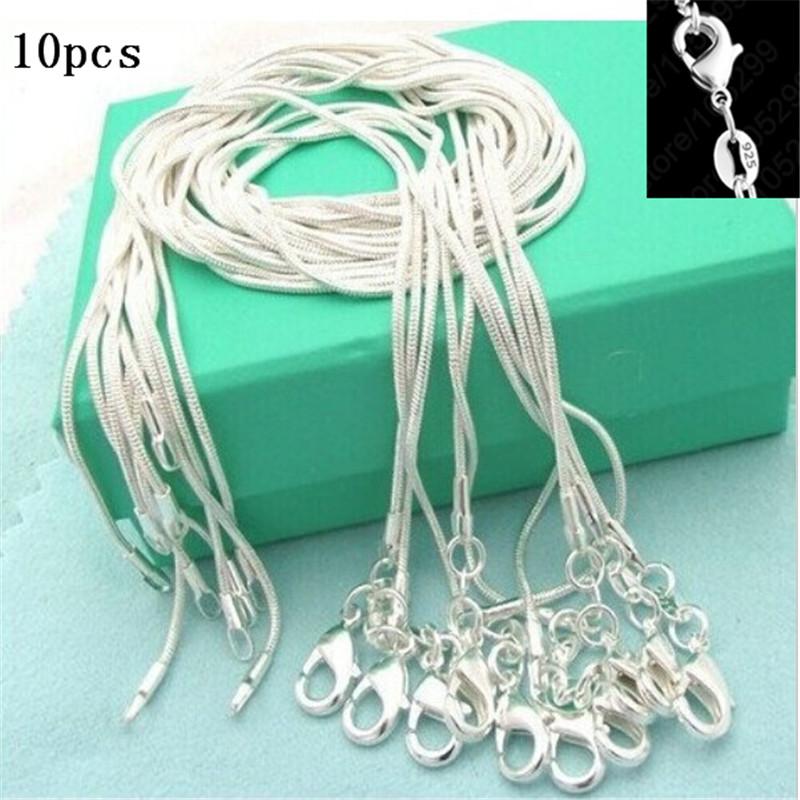 10pcs/lot Promotion! wholesale 925 sterling silver necklace 1mm snake chains for pendant charms necklace women jewelry 16-30inch
10pcs/lot Promotion! wholesale 925 sterling silver necklace 1mm snake chains for pendant charms necklace women jewelry 16-30inch