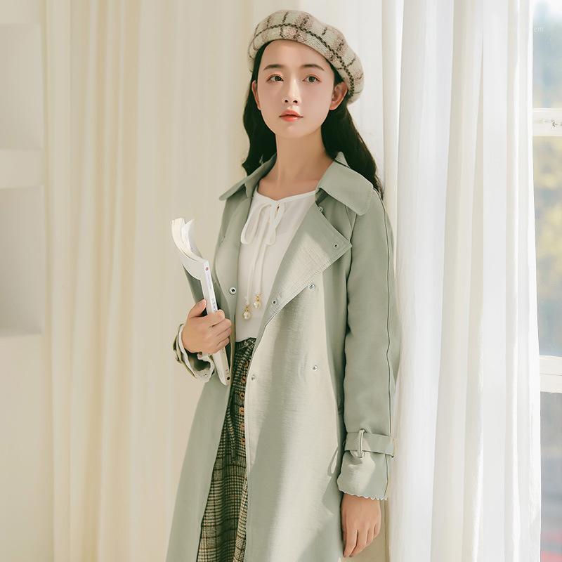 Double-breasted Trench Coat New Style Korean-style Slimming Cotton lapel Autumn And Winter Temperament Commute1, Green
Double-breasted Trench Coat New Style Korean-style Slimming Cotton lapel Autumn And Winter Temperament Commute1, Green