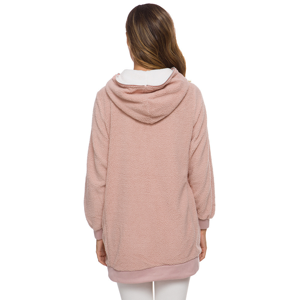Winter Women Jacket fashion warm Fur Fleece Teddy Long Hooded Causal Autumn Female Coat Outwear veste femme Plus Size 5XL 201017