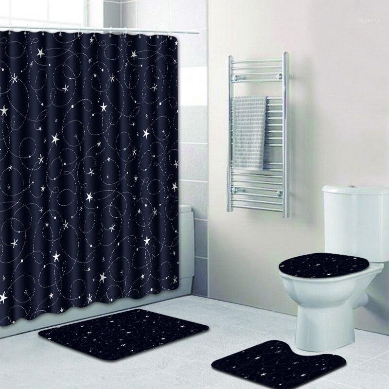 4PCS Slip Bathroom Rugs Set Pedestal Rug Lid Toilet Cover Bath Mat Waterproof Shower Curtain For Home Decor VC1
4PCS Slip Bathroom Rugs Set Pedestal Rug Lid Toilet Cover Bath Mat Waterproof Shower Curtain For Home Decor VC1
