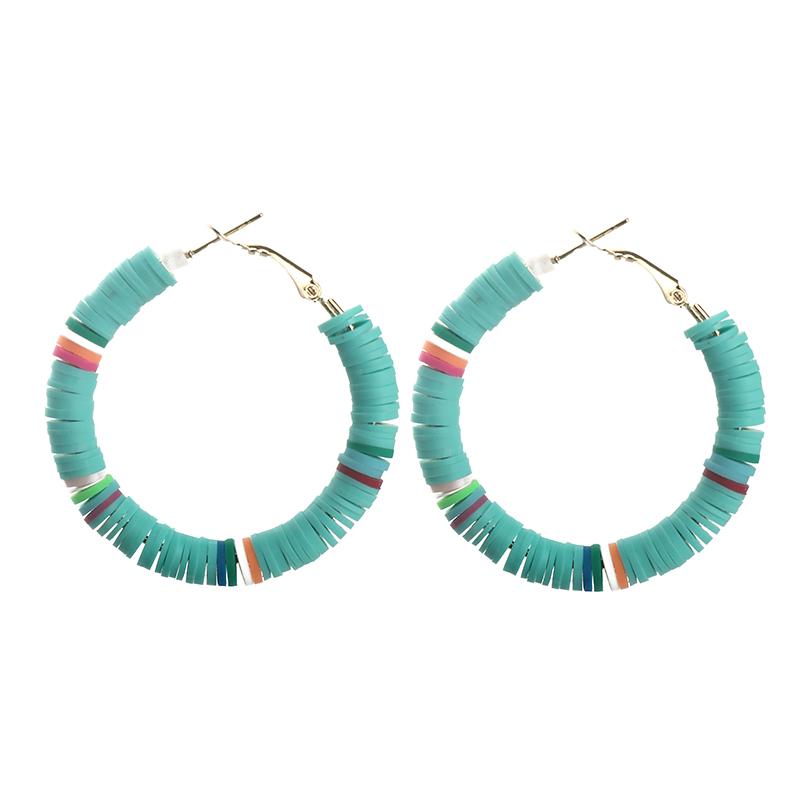 6mm Vinyl Heishi Disc Bead Earring Summer Beach Surf Jewelry White "Halfsies"Hoop T Blue Clay Earring For Women
6mm Vinyl Heishi Disc Bead Earring Summer Beach Surf Jewelry White "Halfsies"Hoop T Blue Clay Earring For Women
