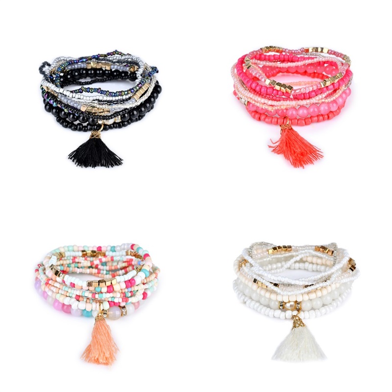 Retro Bohemia Beads Bracelet Multi Storey Beach Women Jewelry Chain Crystal Tassel Charm Bracelets Gift 6 86lg G2B
Retro Bohemia Beads Bracelet Multi Storey Beach Women Jewelry Chain Crystal Tassel Charm Bracelets Gift 6 86lg G2B
