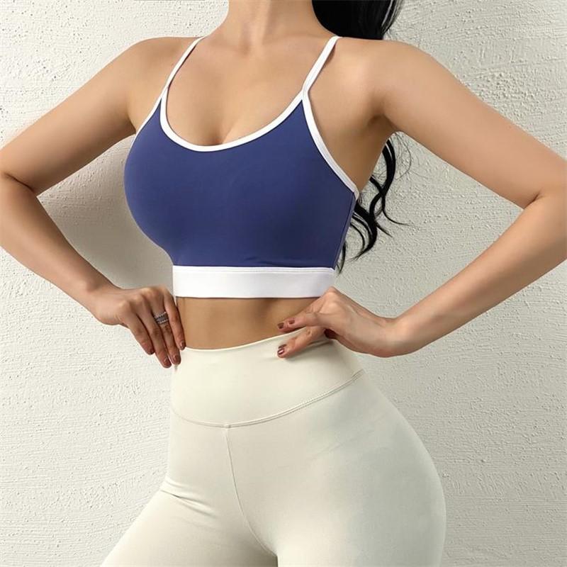 Sexy Women Fitness Yoga Bra Thin shoulder strap Running Lady Sportswear Sports Top Color matching Sport Bra Gym Training1, Blue
Sexy Women Fitness Yoga Bra Thin shoulder strap Running Lady Sportswear Sports Top Color matching Sport Bra Gym Training1, Blue