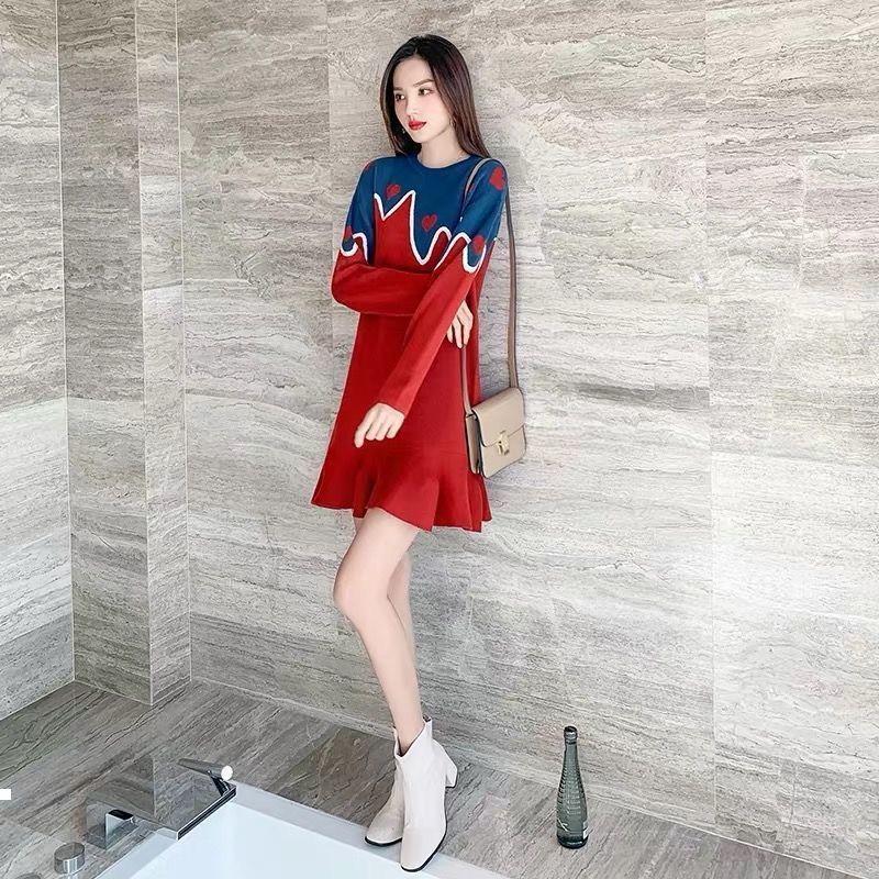 winter 2021 New sweet fashion around the female neck elegant long sleeve knitted in love y282 261G, Hongse aixinchilun
winter 2021 New sweet fashion around the female neck elegant long sleeve knitted in love y282 261G, Hongse aixinchilun