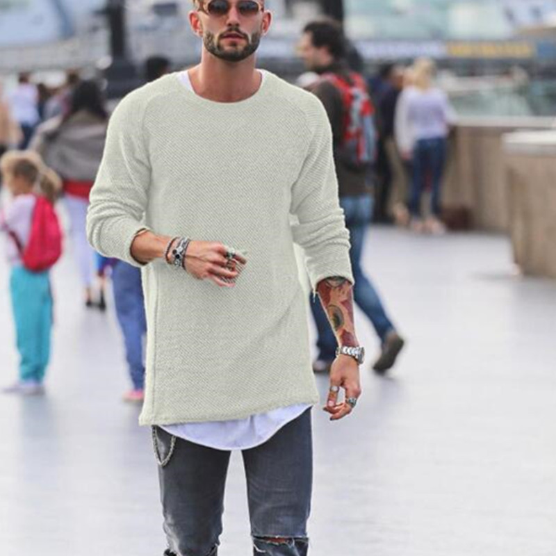 Autumn Casual Solid O Neck Sweater Men Pullover Sweaters Casual Jumper Male Knitted 201028