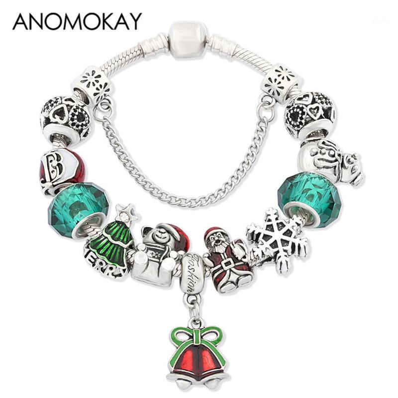 Anomokay 2020 Trendy Red Enamel Christmas Bell Dangle Charm Bracelet Red Santa Claus Bead Bracelet DIY Green Crystal1
Anomokay 2020 Trendy Red Enamel Christmas Bell Dangle Charm Bracelet Red Santa Claus Bead Bracelet DIY Green Crystal1