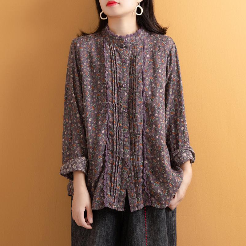Autumn long-sleeved blouse women loose lace collar small floral shirt casual all-match Hong Kong flavor blouse uetrobblol women, Green
Autumn long-sleeved blouse women loose lace collar small floral shirt casual all-match Hong Kong flavor blouse uetrobblol women, Green