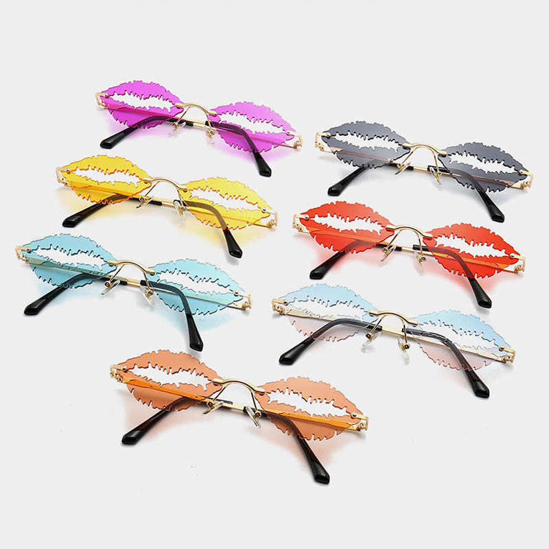 Lip Shades Design Party Sunglasses New Fashion Rimless Live Eyewear With Cool Colors Lenses Novelty Glasses For Sexy Women
Lip Shades Design Party Sunglasses New Fashion Rimless Live Eyewear With Cool Colors Lenses Novelty Glasses For Sexy Women