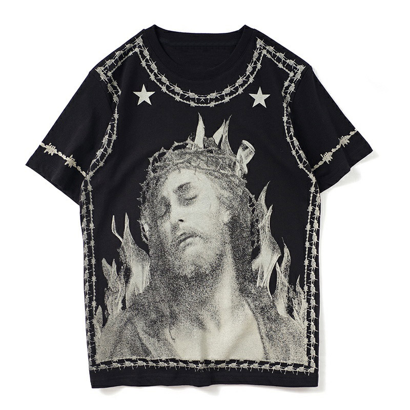 Mens Stylist T Shirts Portrait Print Fashion Men Summer Short Sleeves High Quality Men Women T Shirt Size S-2XL, Black
Mens Stylist T Shirts Portrait Print Fashion Men Summer Short Sleeves High Quality Men Women T Shirt Size S-2XL, Black