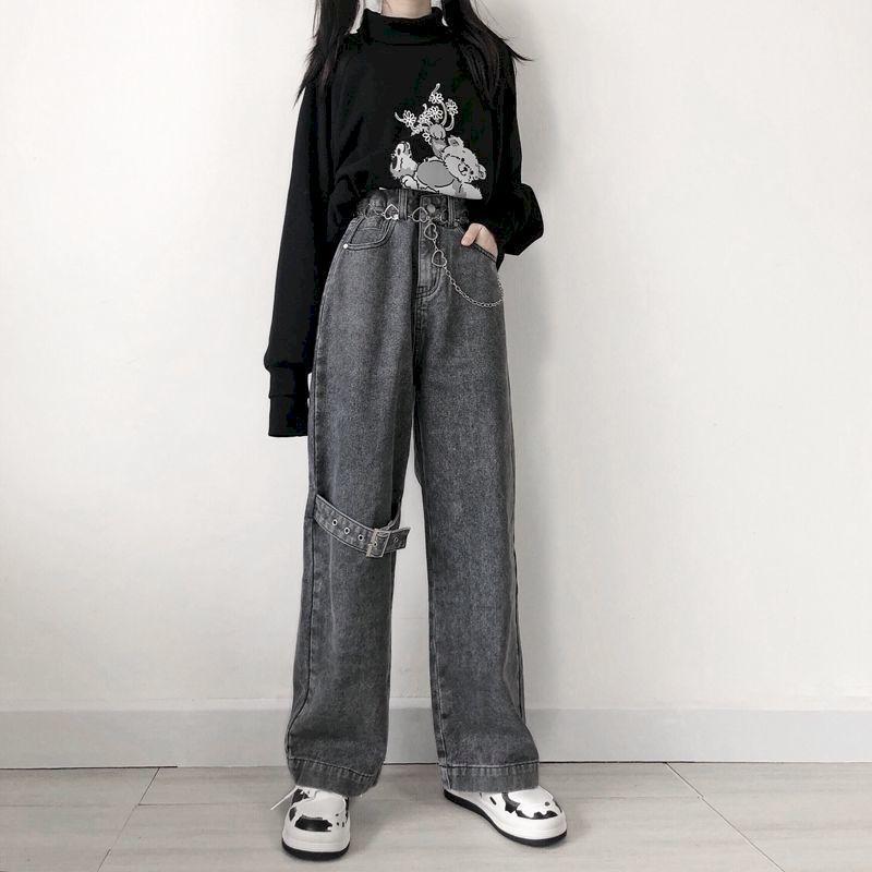 2021 Autumn and Winte New Korean Style Loose Baggy Jeans Women Female High Waist Student Straight Wide Leg Trousers Black Pants1, Blue
2021 Autumn and Winte New Korean Style Loose Baggy Jeans Women Female High Waist Student Straight Wide Leg Trousers Black Pants1, Blue