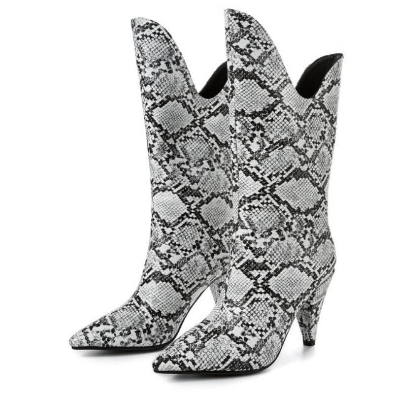 fanyuan Size 34-43 New fashion boots women spike high heels autumn winter boots snake printing leather mid calf female, Brown
fanyuan Size 34-43 New fashion boots women spike high heels autumn winter boots snake printing leather mid calf female, Brown