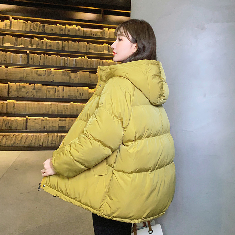 Winter Jacket women Casual tops Plus Size Womens Parkas Warm Outerwear solid hooded Coats Short Female Slim Cotton padded 201019