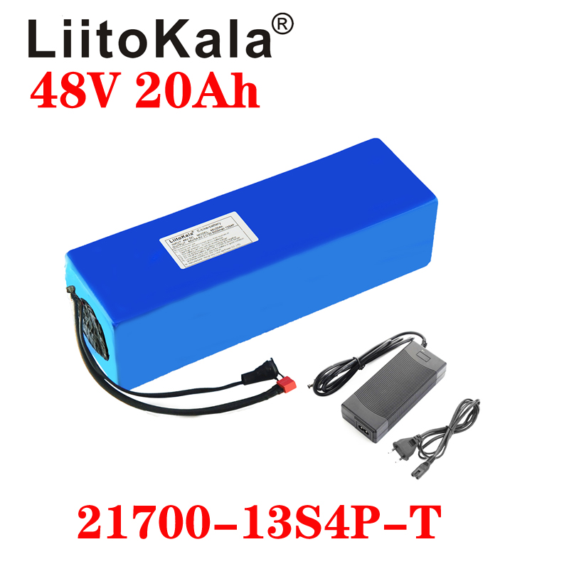 LiitoKala 48V 20ah 21700 5000mAh 13S4P ebike battery Pack 20A BMS Lithium Batteries For bike Electric Scooter от DHgate WW