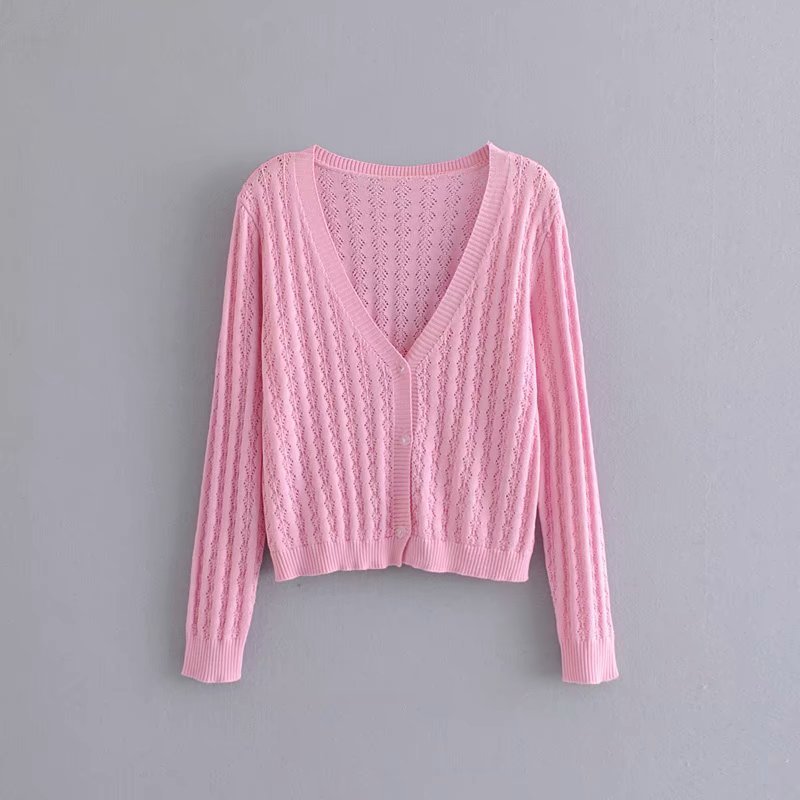 White pink cardigan kawaii cropped cardigan women knitted cropped sweater korean style women sweaters cute vintage sweater fall T200815